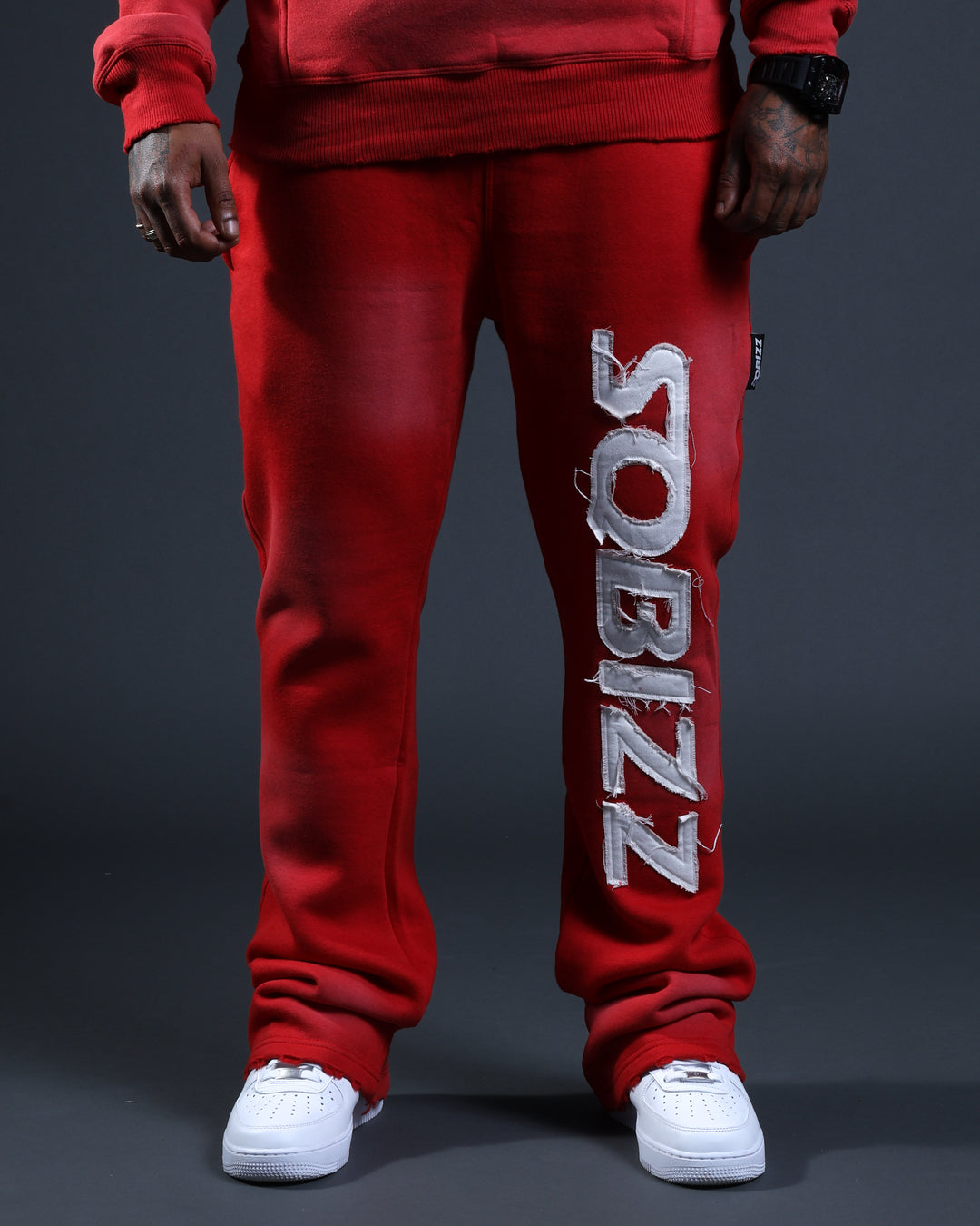 Summit Sweatpants in Red/White