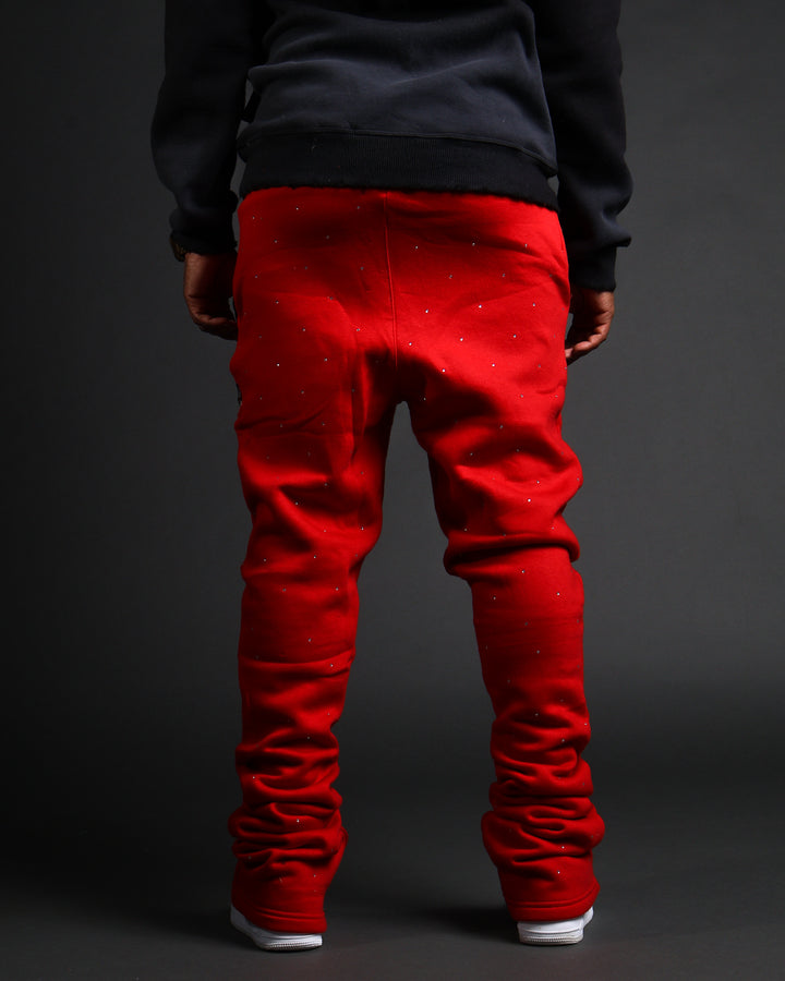 Stud StackJaxx Pants in Red/White