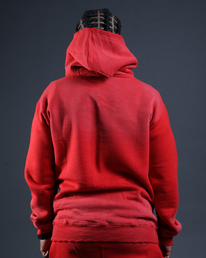 Summit Hoodie in Red/White