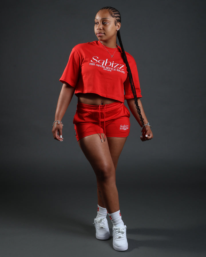 Women Prestige Tee in Red/White