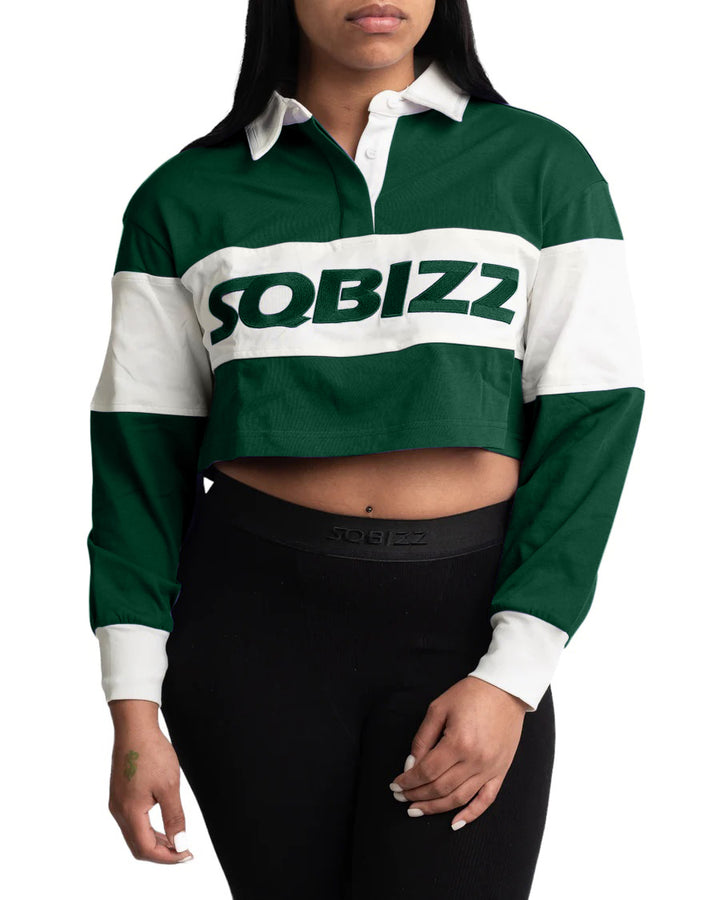 Women Ace Polo in Darkgreen/White