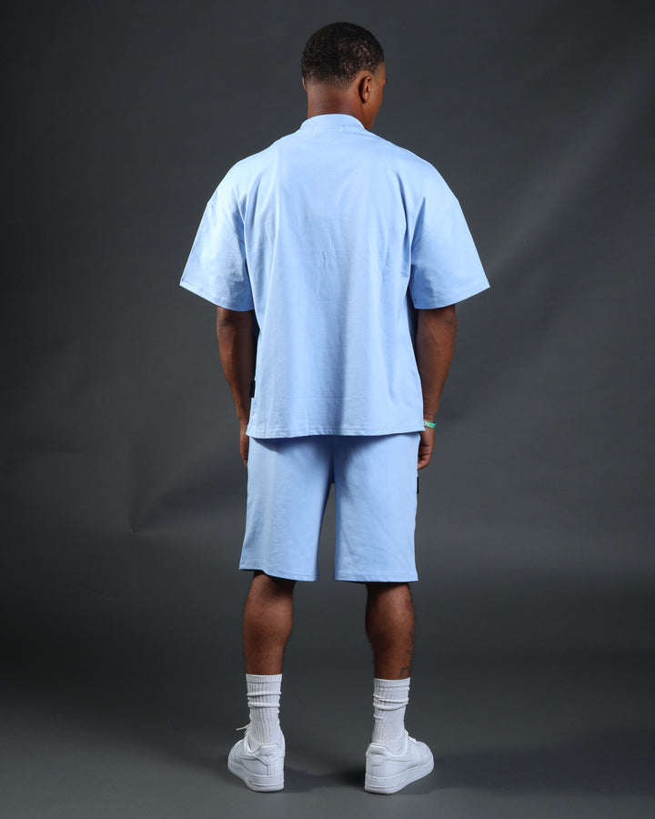 Prestige Tee in Babyblue/White