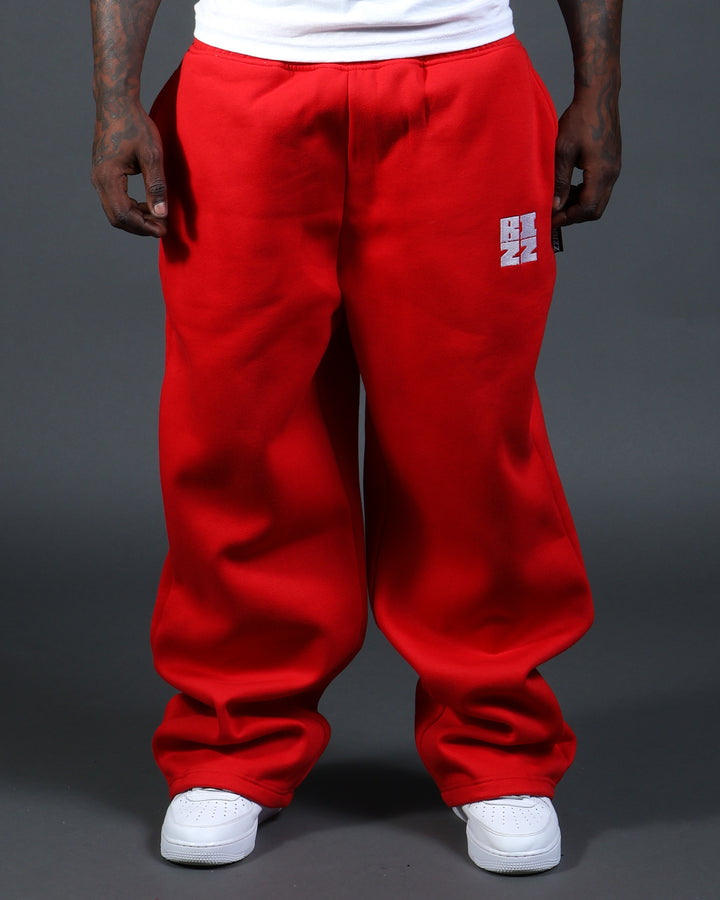 Bizz Sweatpants in Red/White