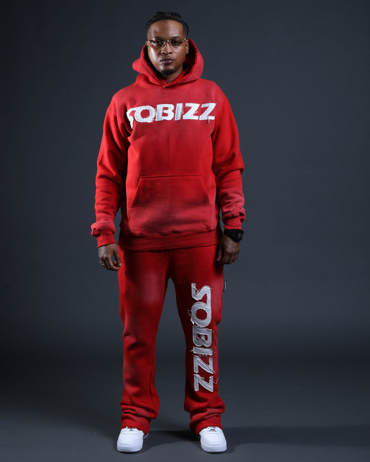 Summit Hoodie in Red/White