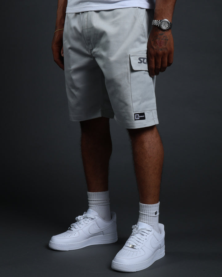 Hussle Work Shorts in Grey