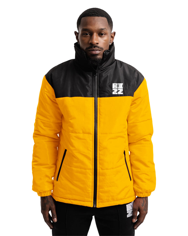 Club Puffer Jacket In Yellow/Black