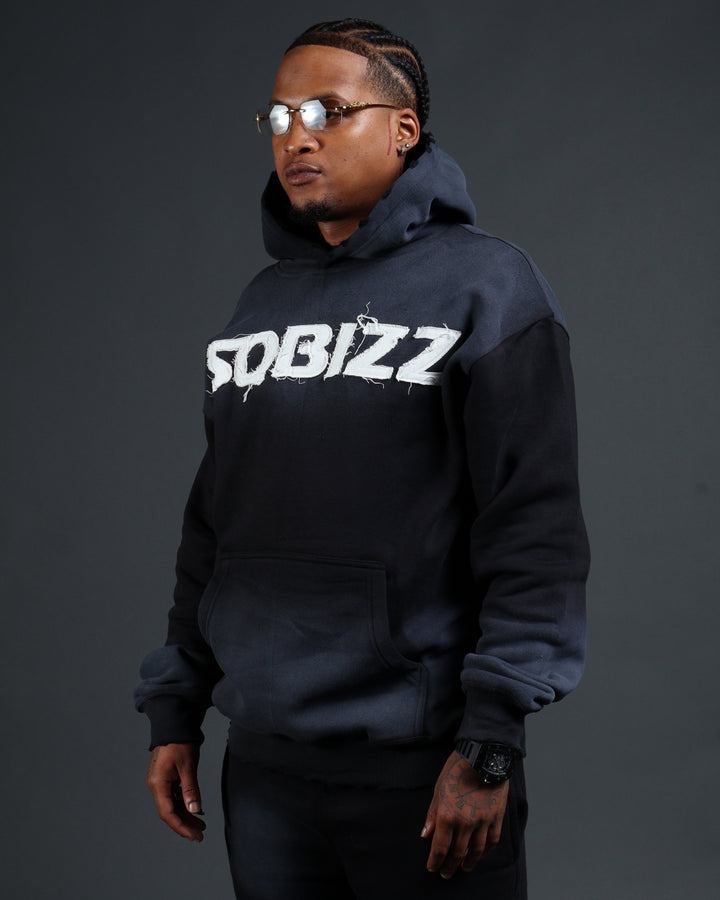 Summit Hoodie in Black/White