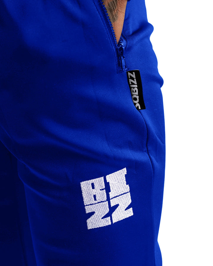 Bizz Track Pants in Royal/White