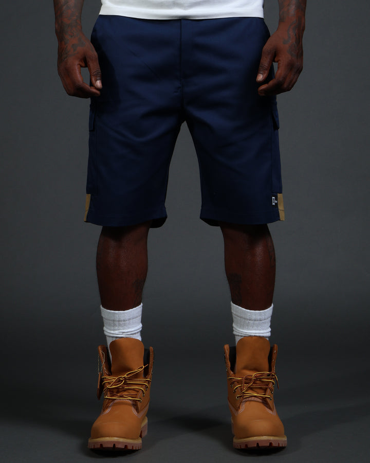 V2 Hussle Shorts in Navy/Khaki