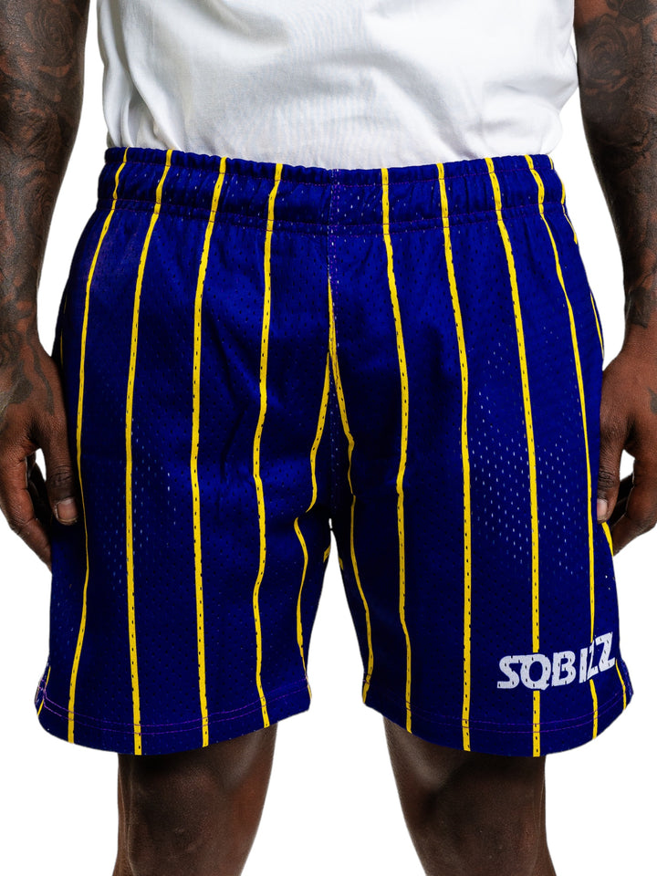 Alumni Shorts in Purple/Yellow/White