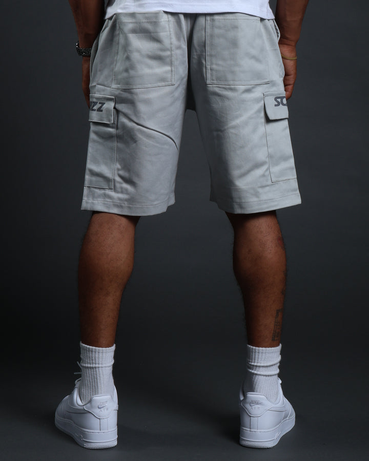 Hussle Work Shorts in Grey