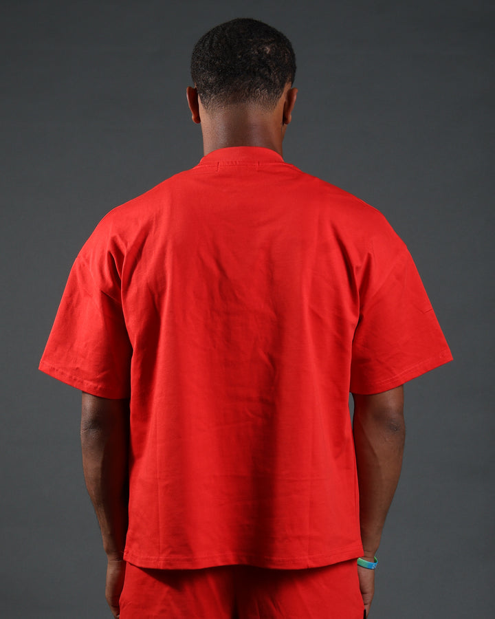 Prestige Tee in Red/White