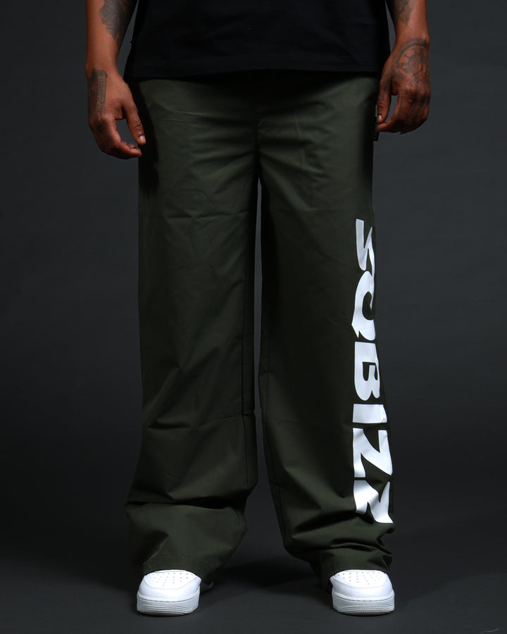 Summit Windpants in Olive/White