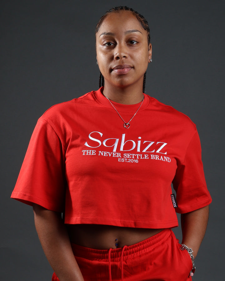 Women Prestige Tee in Red/White