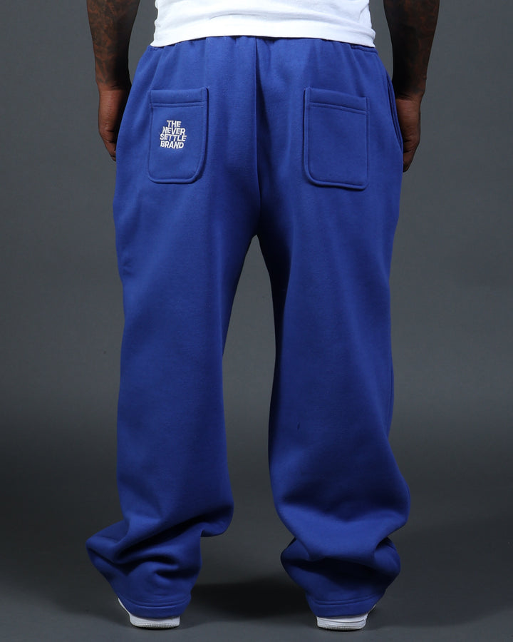 Bizz Sweatpants in Royal/White