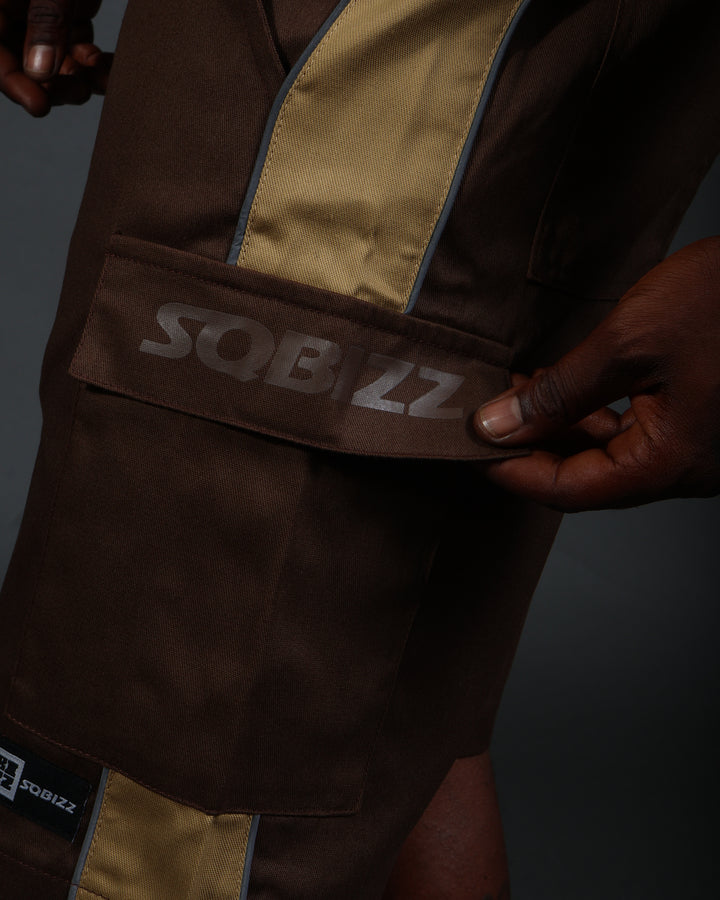V2 Hussle Shorts in Brown/Khaki