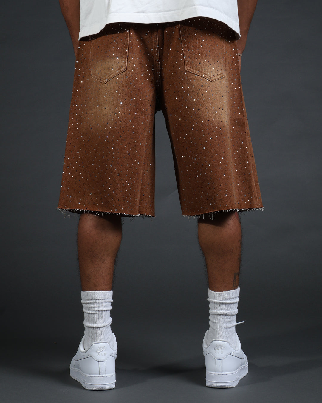 Starlit Jorts in Light Brown