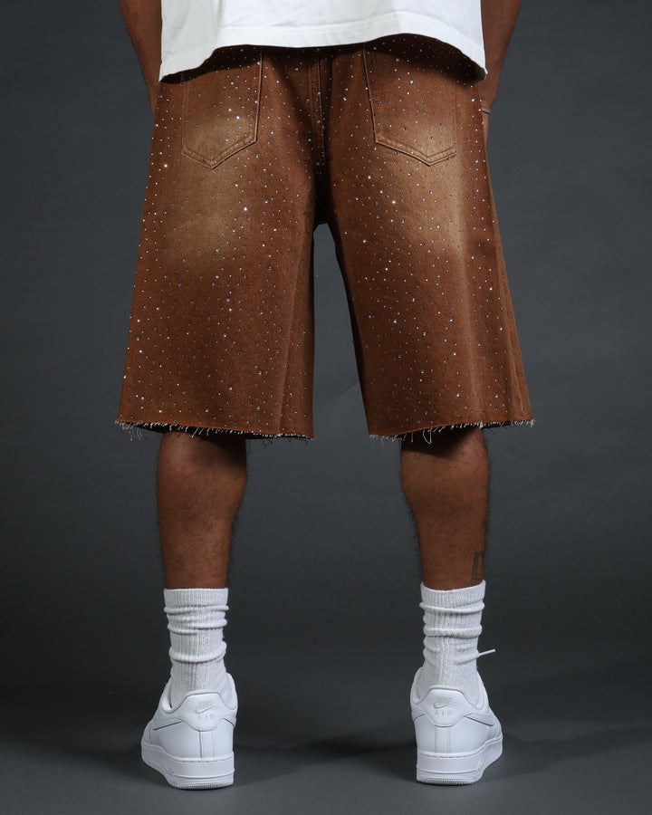 Starlit Jorts in Light Brown
