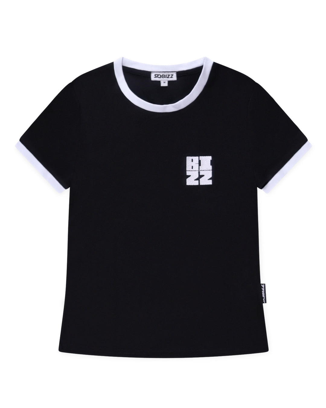 Women Ringer Tee in Black/White