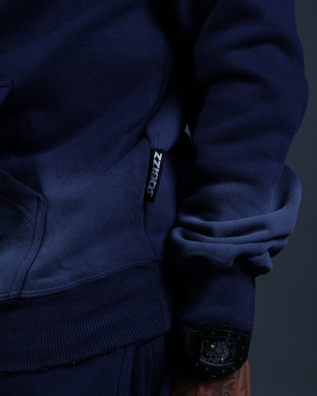 Summit Hoodie in Navy/White