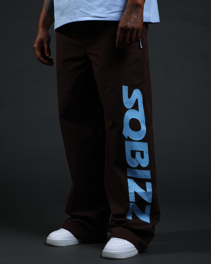Summit Windpants in Brown/Lightblue