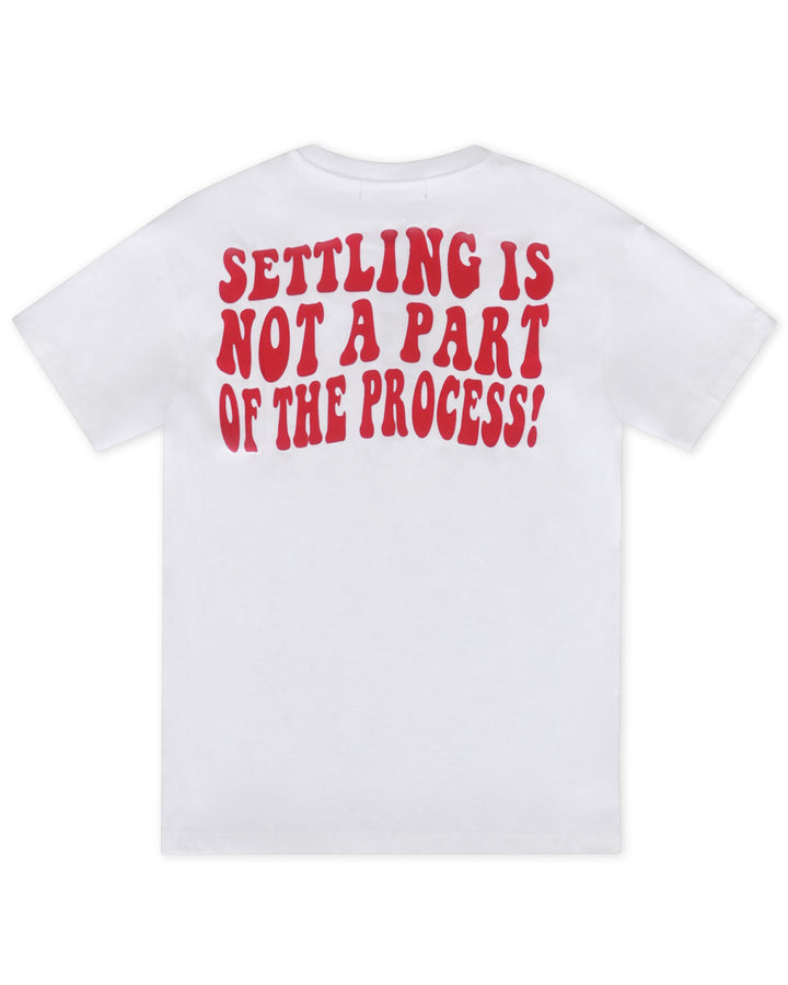 Process Tee in White/Red