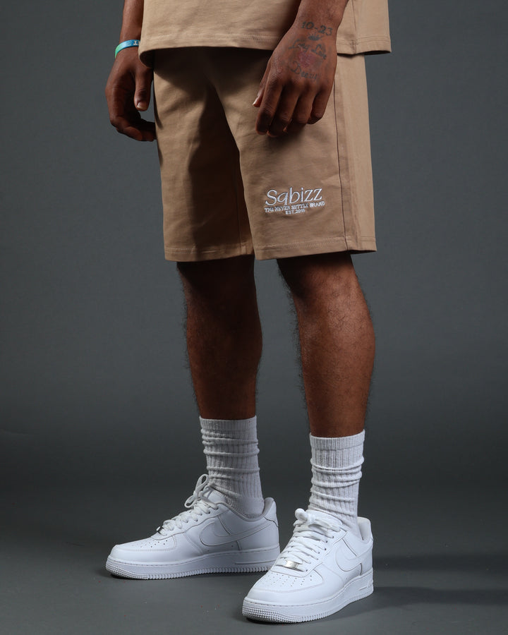 Prestige Shorts in Tan/White