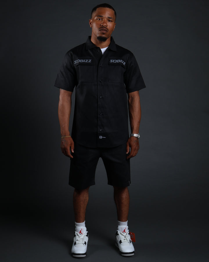 Hussle Work Shorts in Black