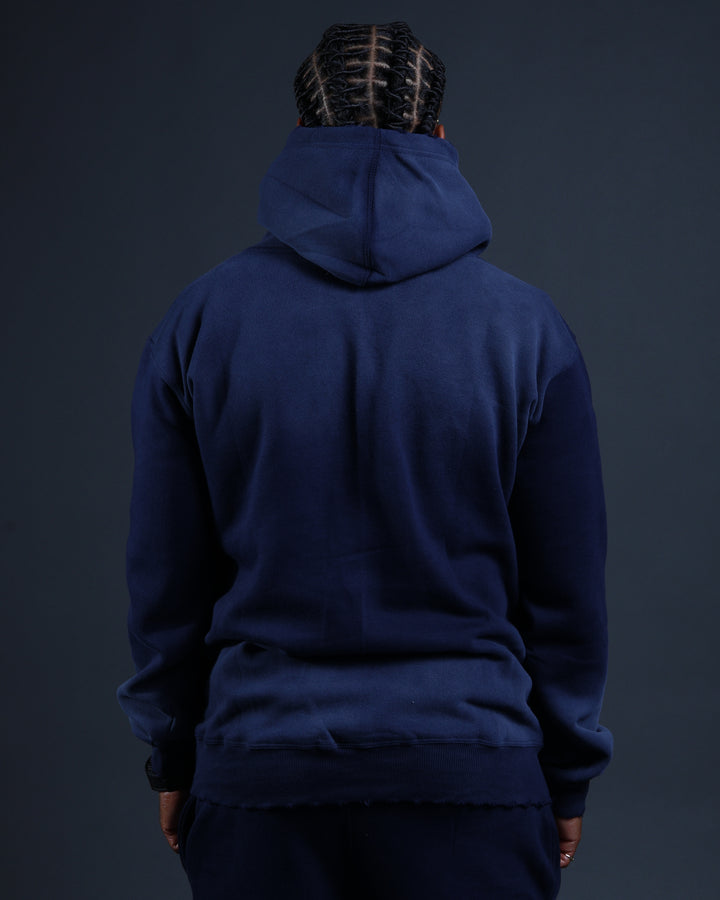 Summit Hoodie in Navy/White