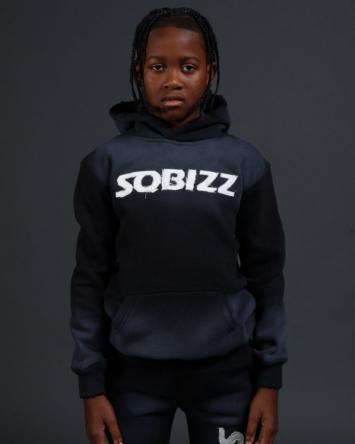 Kids Summit Hoodie in Black/White