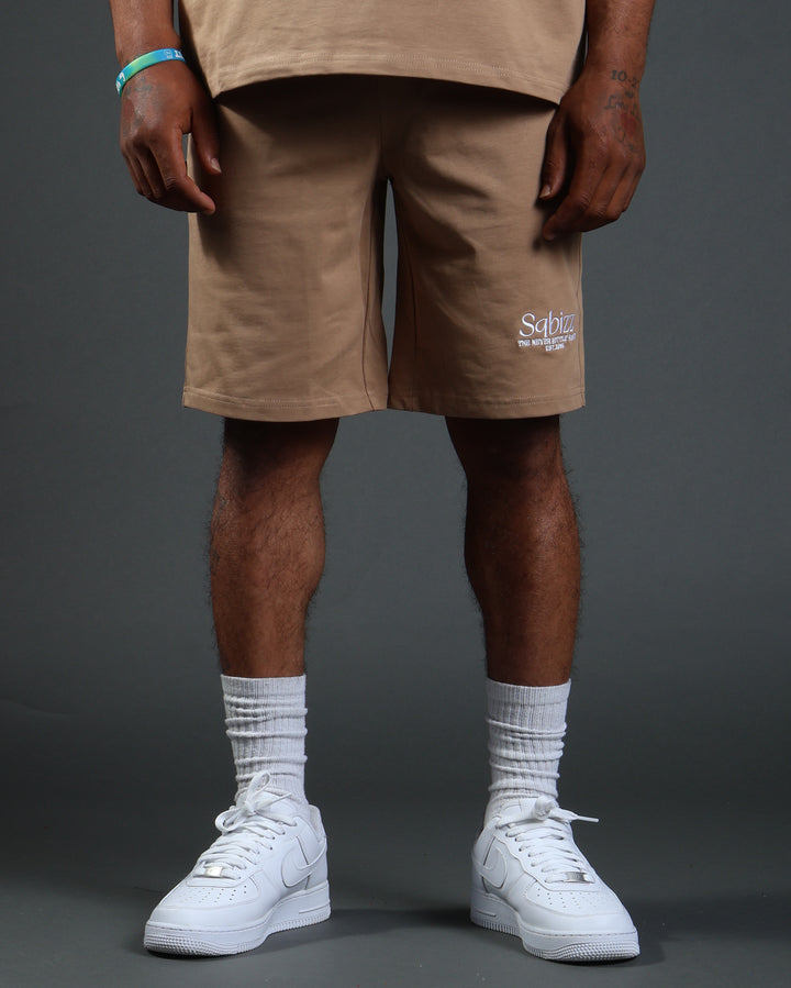 Prestige Shorts in Tan/White