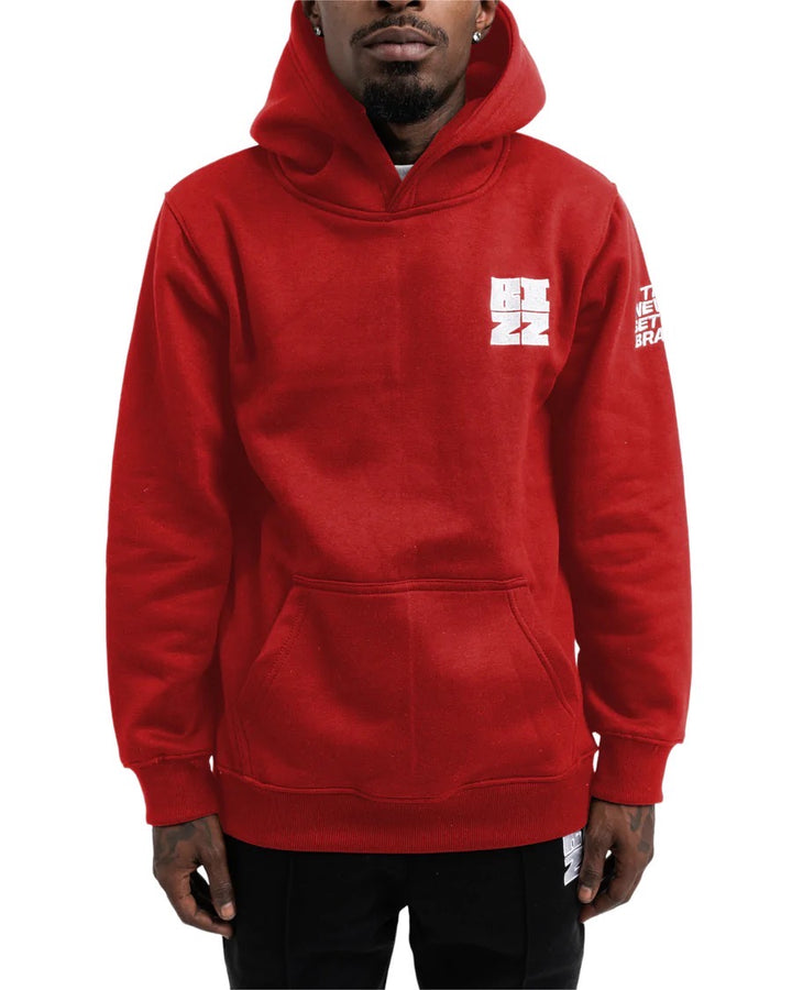 Bizz Hoodie in Red/White