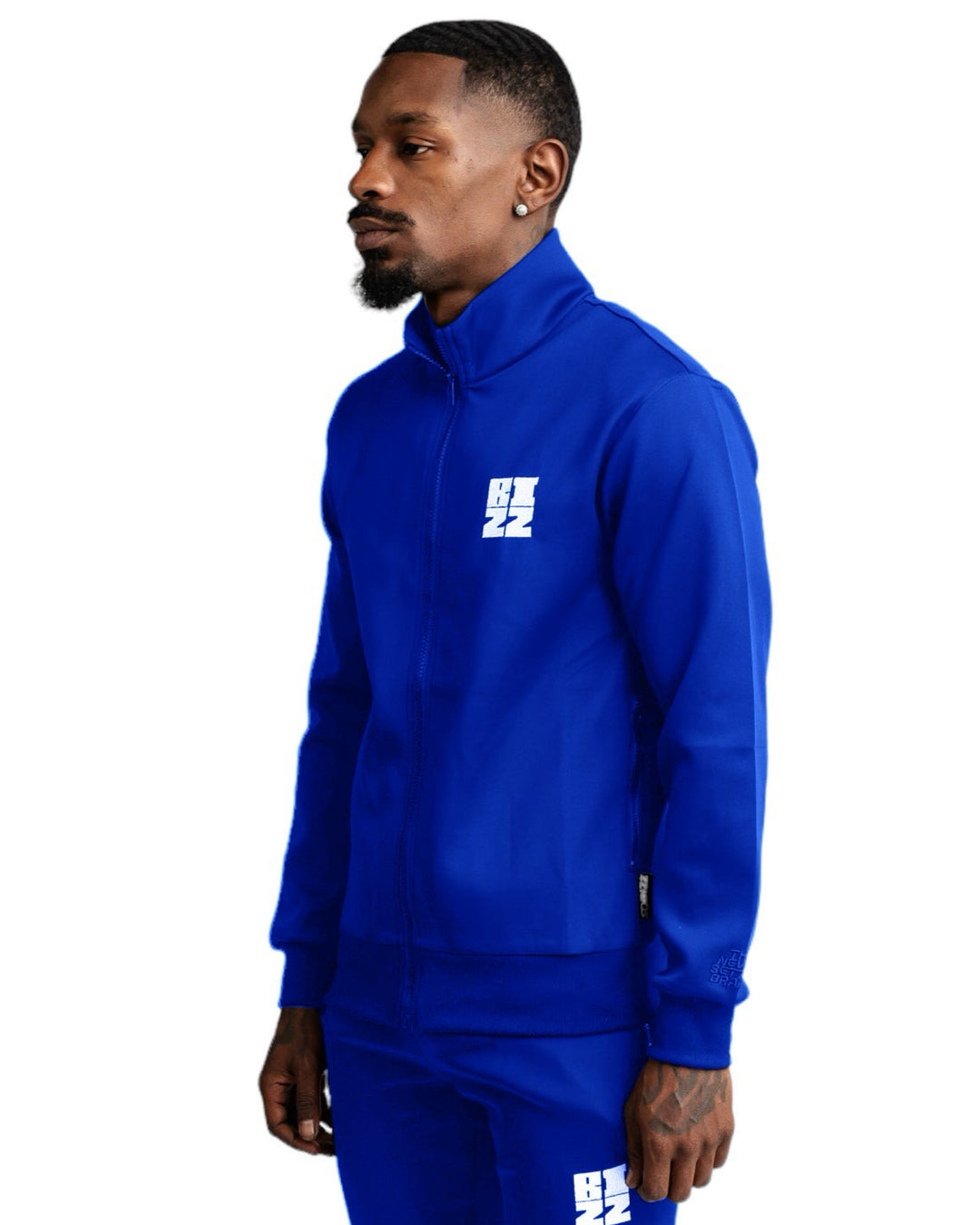 Bizz Track Jacket in Royal/White