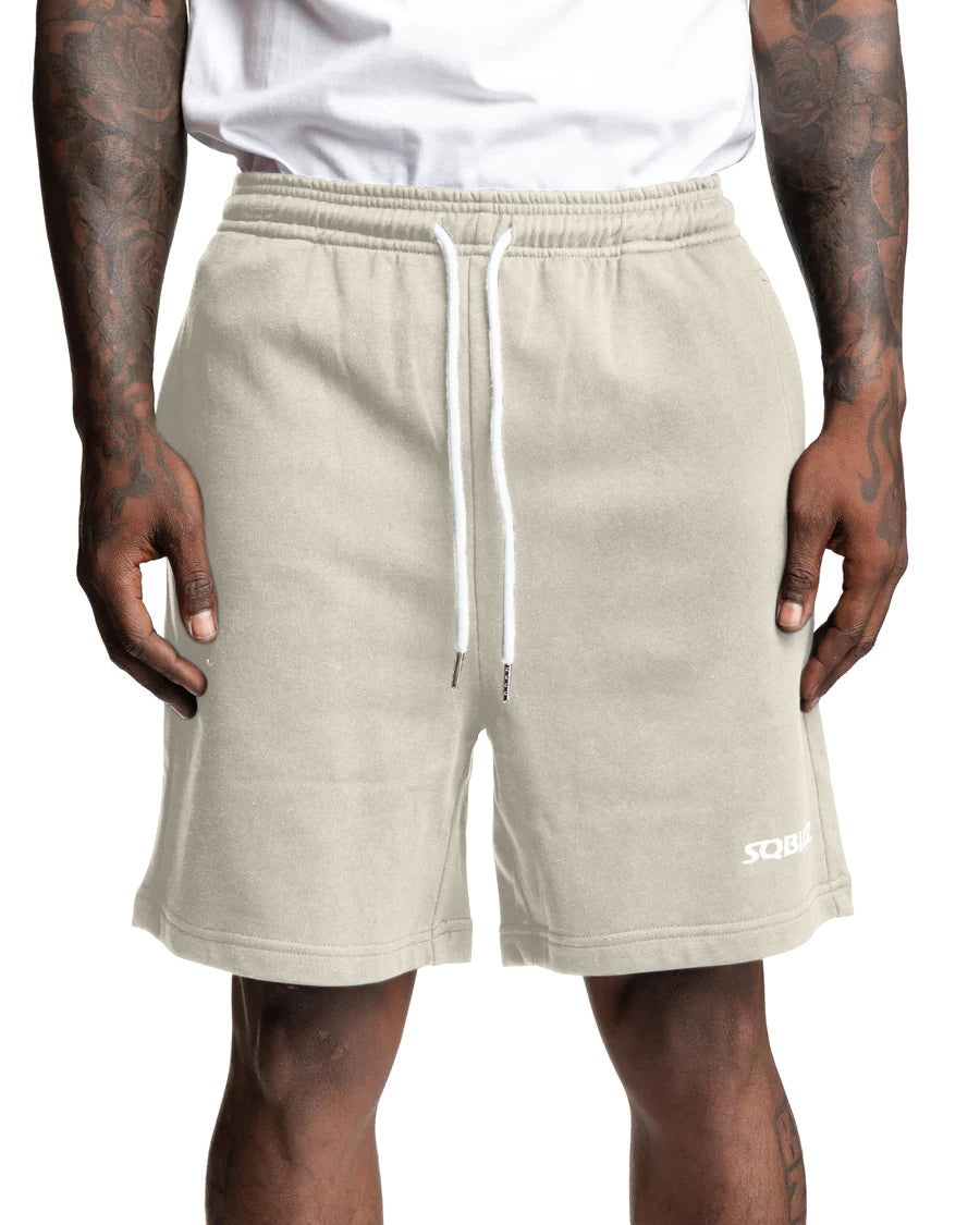 Centre Shorts in Cream/White
