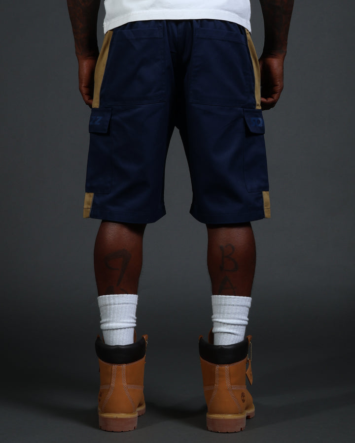 V2 Hussle Shorts in Navy/Khaki