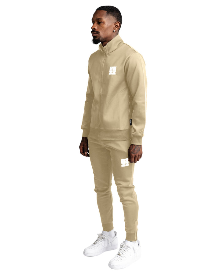 Bizz Track Pants in Cream/White