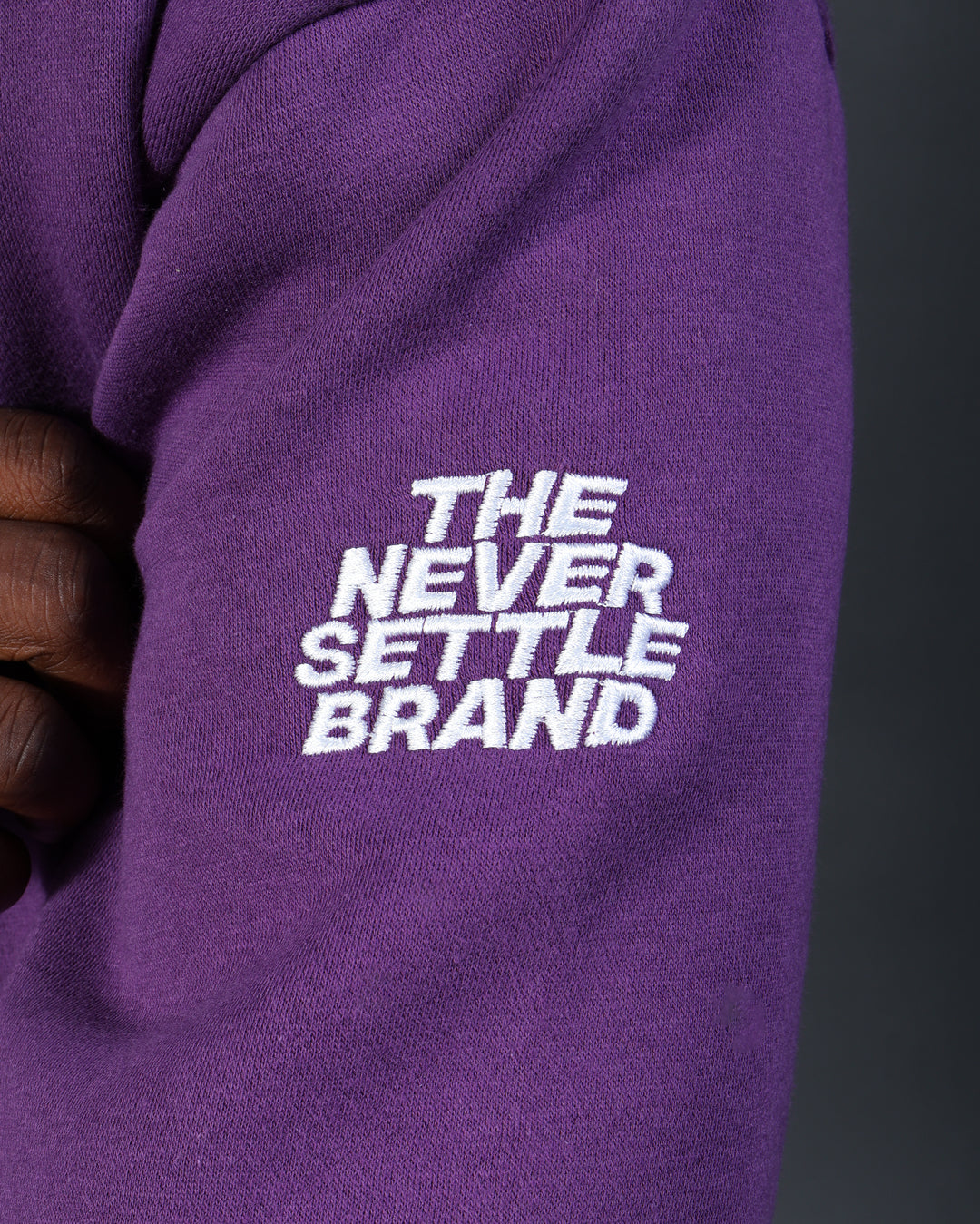 Bizz Zip Hoodie in Purple/White