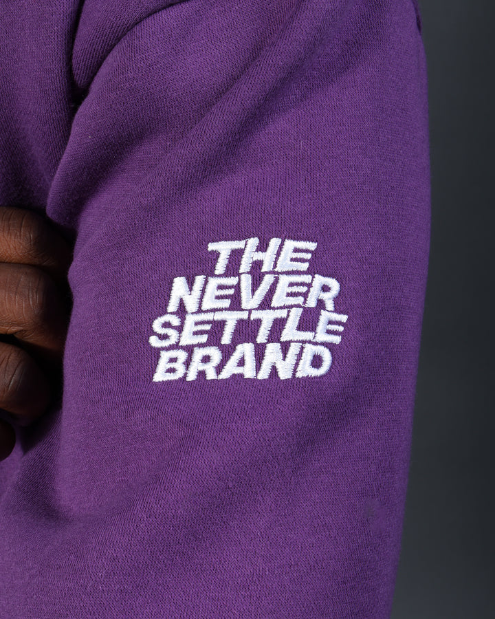 Bizz Zip Hoodie in Purple/White