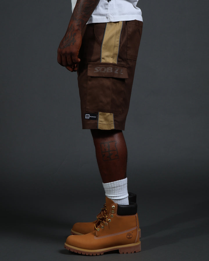 V2 Hussle Shorts in Brown/Khaki