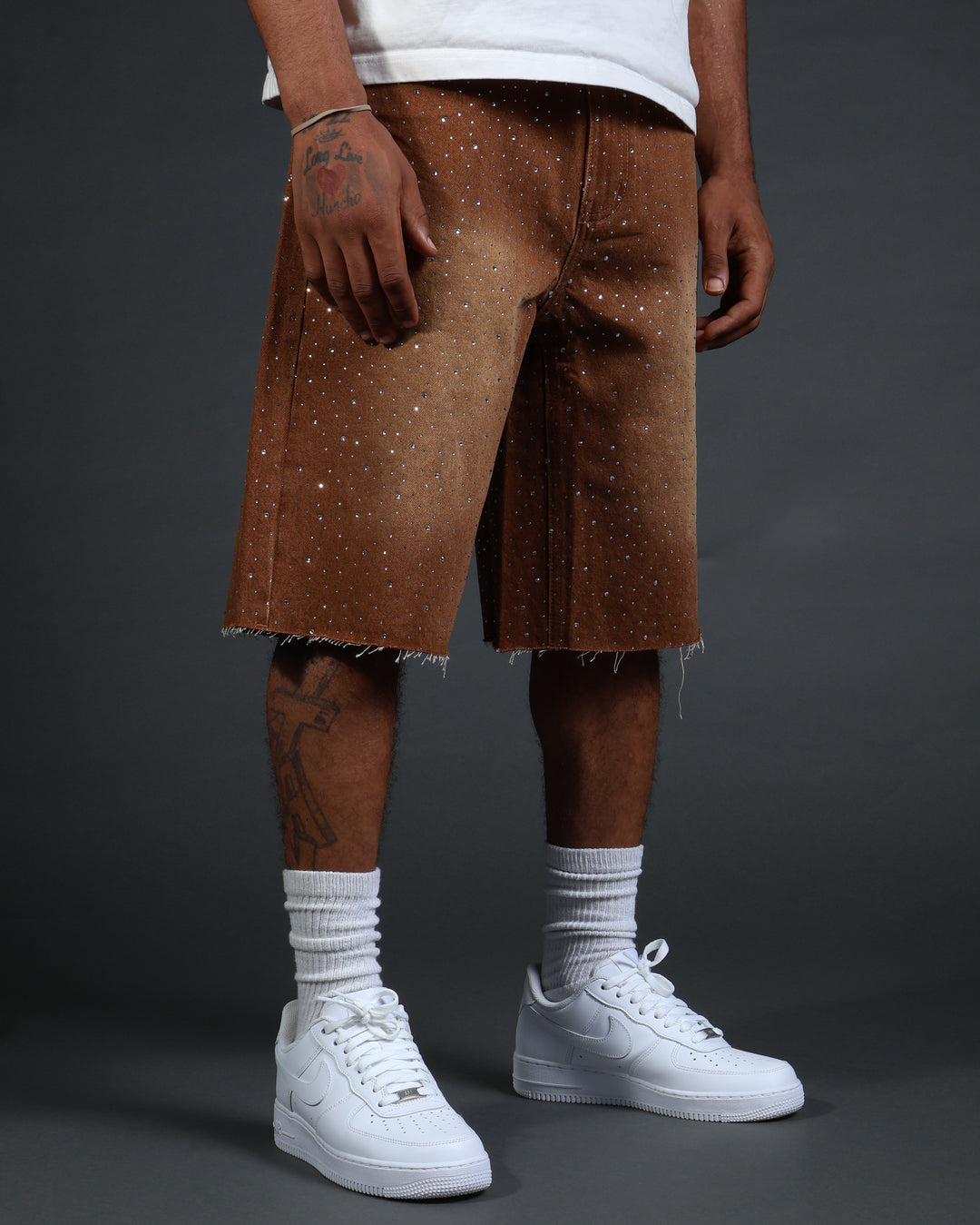 Starlit Jorts in Light Brown