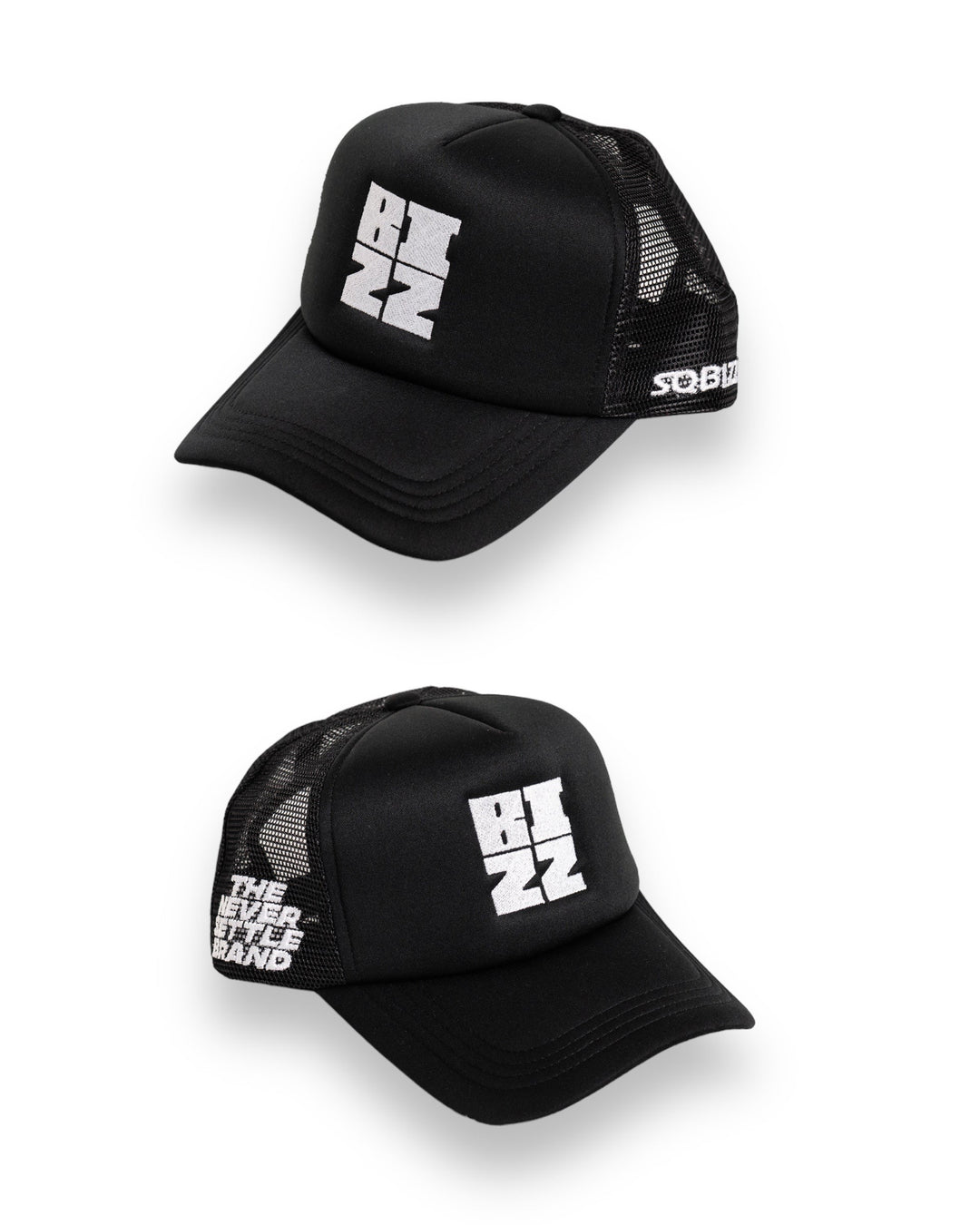 Bizz Trucker Hat in Black/White