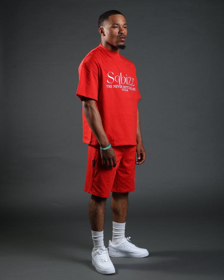 Prestige Tee in Red/White