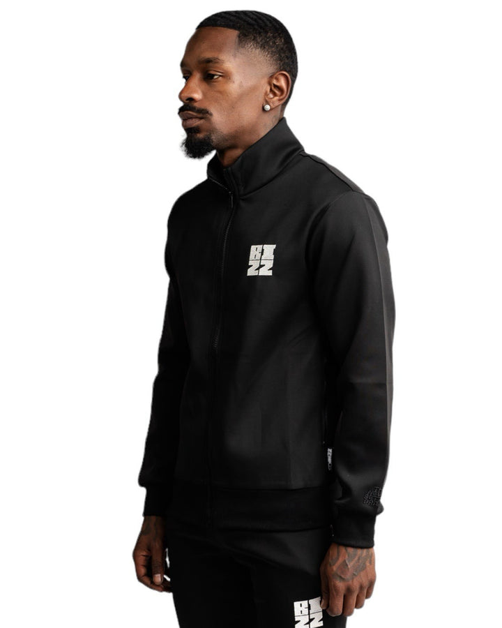 Bizz Track Jacket in Black/White