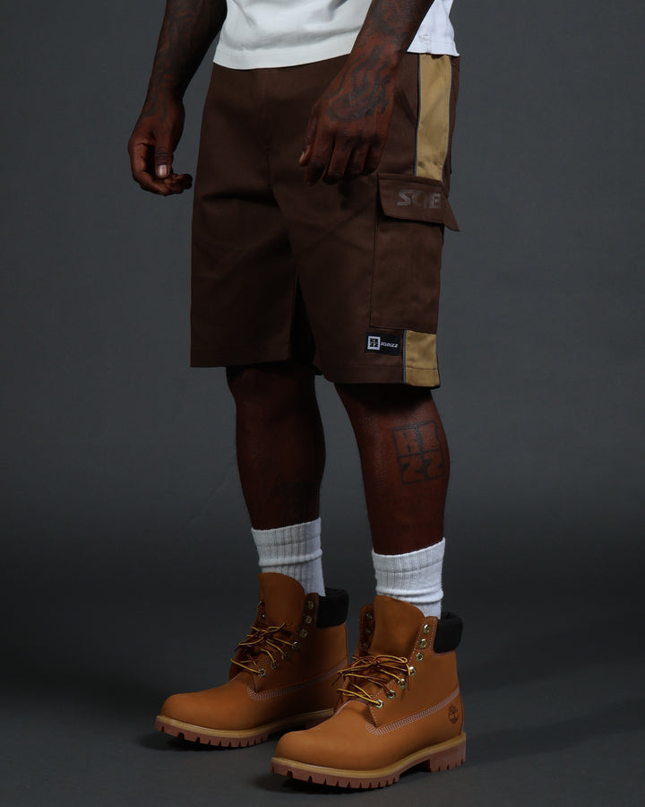 V2 Hussle Shorts in Brown/Khaki