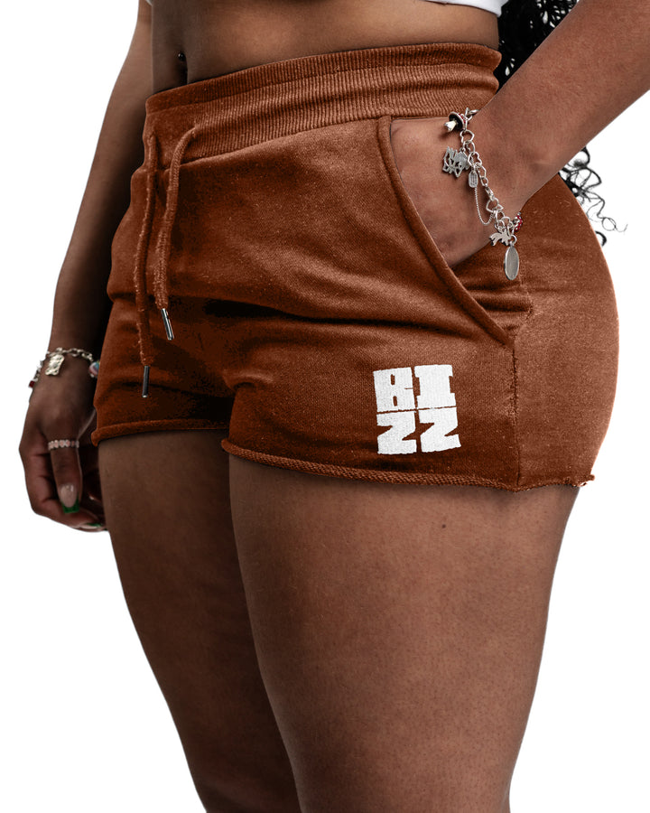 Women Bizz Shorts in Brown/White