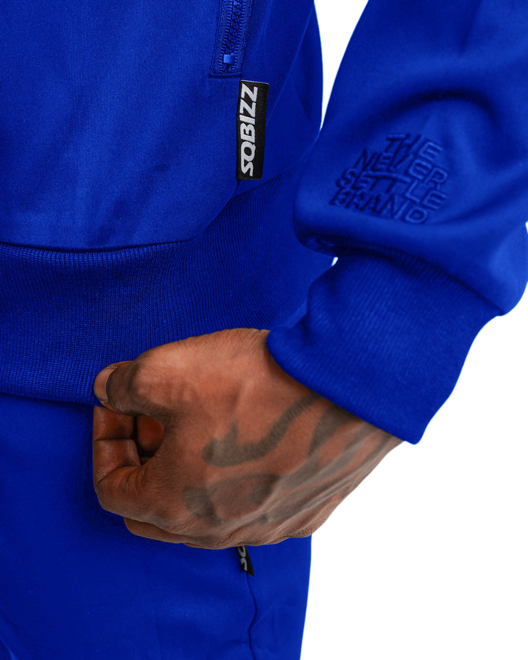 Bizz Track Jacket in Royal/White