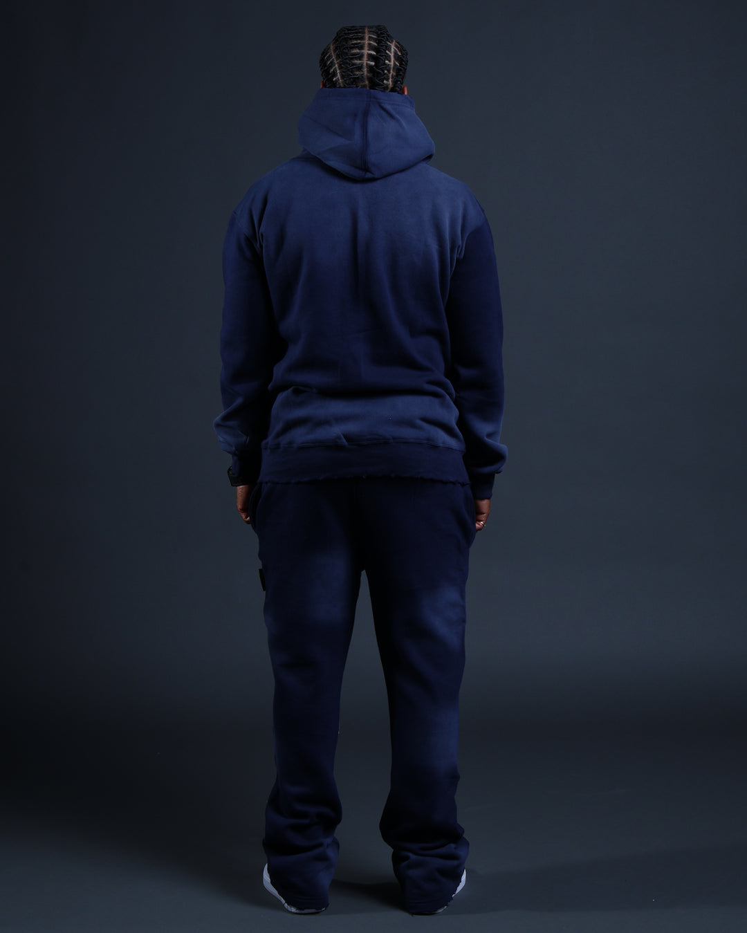 Summit Hoodie in Navy/White