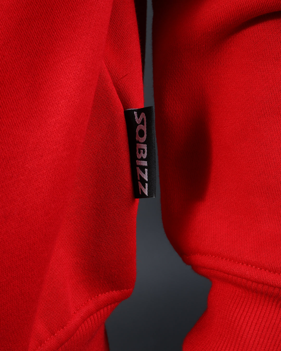 Bizz Zip Hoodie in Red/White
