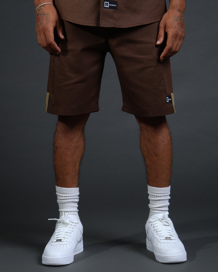V2 Hussle Shorts in Brown/Khaki