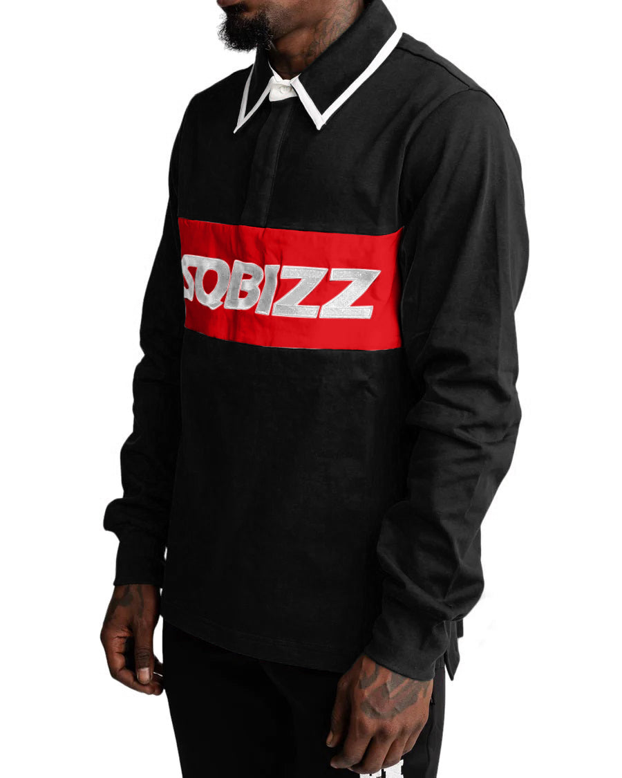 Ace Polo in Black/Red/White